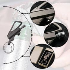 HOME & MARKER® 3-u-1 privjesak za ključeve za preživljavanje s magnezijevim upaljačem, otvaračem boca i karabinerom, 9 cm | PERMAIGNITE