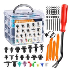 JOIRIDE® Univerzalni set auto kopči 725 kom (23 vrste) s alatima za uklanjanje, najlonske pričvrsnice za vozila | CARFIXA