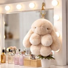 VIVVA® Premium privjesak za ključeve zeko 14 cm od mekanog umjetnog krzna, dekorativni privjesak za torbe i ključeve | BUNNPY Bež