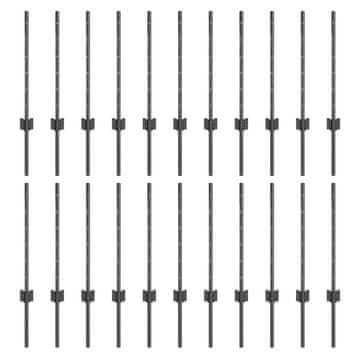 Vidaxl Stup za ogradu 22 szt. Siva 100 cm Čelik
