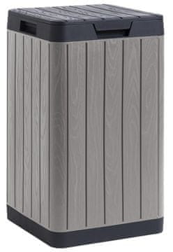 TOOMAX Svijetlosivi i Grafitni Plastični Vrtni Koš 80L RIO GARDEN