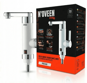 N'OVEEN Električna slavina za grijanje PRO2460, 3600W, IPX4, bijela, ABS plastika