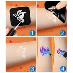 MG Tattoo Kit set za tetoviranje za djecu, šljokičasti