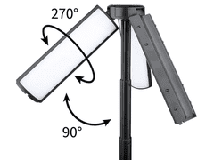 Verkgroup prijenosna LED svjetiljka, 3-u-1, 10 W, 270°, 3000 mAh, crna