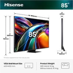 Hisense 85UR9S 4K UHD TV, VIDAA Smart OS