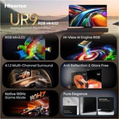 Hisense 85UR9S 4K UHD TV, VIDAA Smart OS