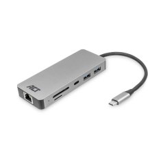 ACT AC7092 USB-C 4K doking stanica USB-C, 2xUSB-A, 2xUSB-C, 1xHDMI, RJ45, čitač kartica