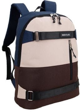 BESTLIFE Skate (BB-3553BK) školska torba od 19 l, veliki glavni pretinac, pretinci za tablete i prijenosna računala do 14,1”