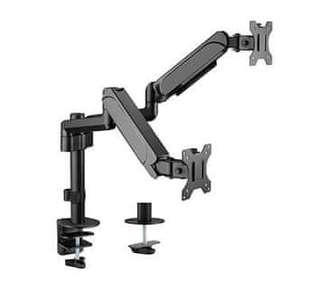 Gembird MA-DA2P-01 17"-32" prilagodljiva nagibna stolna ruka za 2 monitora