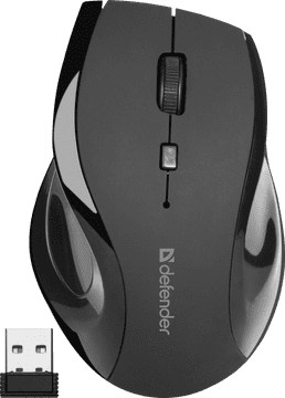 Defender Accura MM-295 crni ergonomski bežični miš