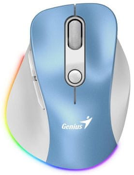 Genius Ergo 9000S Pro Bluetooth (31030039401) punjivi RGB svijetloplavi ergonomski bežični miš