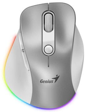 Genius Ergo 9000S Pro Bluetooth (31030039402) punjivi RGB srebrni ergonomski bežični miš