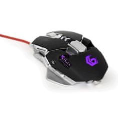 Gembird MUSG-05 RGB crno/srebrni, gejmerski miš