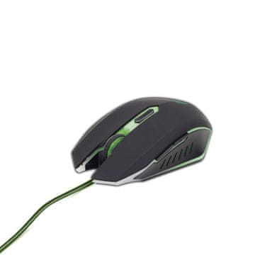 Gembird MUSG-001-G LED igrački miš crno/zelene boje