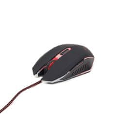 Gembird MUSG-001-R LED igrački miš crno/crveni