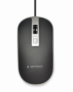 Gembird MUS-4B-06-BS crno/srebrni miš