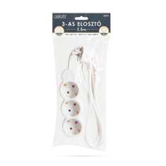 Delight električni razdjelnik 3 utičnice 1,5 m bijeli