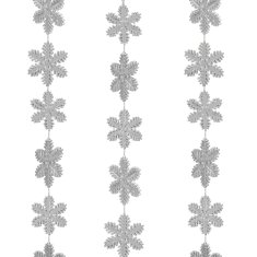 Family Božićna ukrasna vrpca - pahuljica - 2,7 m - srebrna
