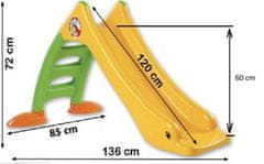 Dohany Dječji tobogan 424 (120 cm) žuti s priključkom za vodu