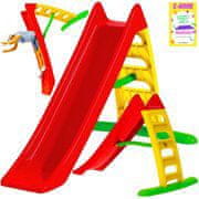 Dohany 463 veliki tobogan za djecu (170 cm) crveno/žute ljestve s priključkom za vodu