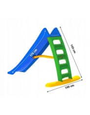 Dohany 463 veliki tobogan za djecu (170 cm) plavo/zelene ljestve s priključkom za vodu