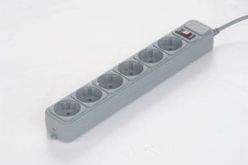 Gembird SPG6-B-10C produžni kabel s prenaponskom zaštitom, 6 utičnica