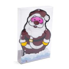 Family Božićna LED PVC dekoracija za prozor - Djed Mraz - 27 x 17 cm