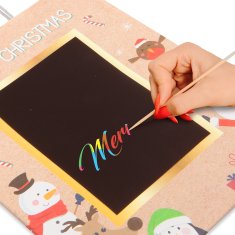 Family Božićna poklon vrećica L - "Craft" papir Kreativna površina za crtanje - 178 x 102 x 228 mm - 2 reda / kom.