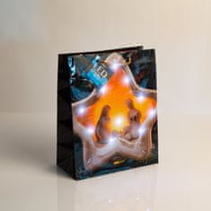 Family Božićna poklon vrećica L s LED anđeoskim svjetlima 178 x 102 x 228 mm - 4 reda / kom.