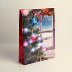 Family Božićna poklon vrećica XL s LED anđeoskim svjetlima 330 x 102 x 457 mm - 4 reda / kom.