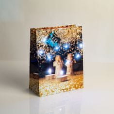 Family Božićna poklon vrećica L s LED anđeoskim svjetlima 178 x 102 x 228 mm - 4 reda / kom.