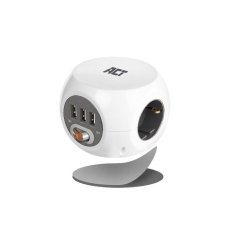 ACT AC2410 produžni kabel 3x 220V / 3x USB A 3m bijeli
