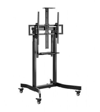 Gembird TVS-100T-01 Motorizirani podni TV stalak s podesivim visinom i kotačima 55"-100" Crni