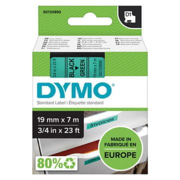 Dymo 45809 (S0720890) D1 crna na zelenoj 19mm x 7m, etikete