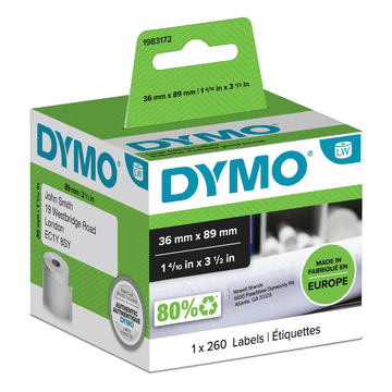 Dymo 1983172 LW bijela 89 mm x 36 mm x 260 naljepnica