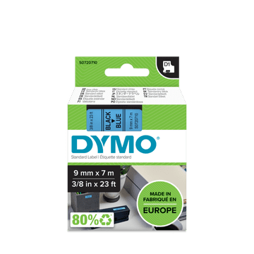 Dymo 40916 (S0720710) D1 crna na plavom, 9 mm x 7 m, naljepnice