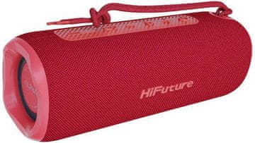 HiFuture ALPHA prijenosni Bluetooth zvučnik 20W IPX7 vodootporan, 12 sati reprodukcije, Bluetooth 5.3 TWS crveni