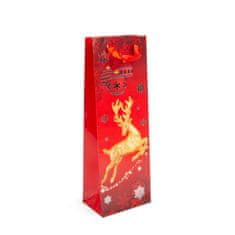 Family Božićna poklon vrećica za boce - papirna - 360 x 127 x 83 mm - 4 vrste / pakiranje