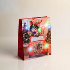 Family Božićna poklon vrećica L s LED anđeoskim svjetlima 178 x 102 x 228 mm - 4 reda / kom.