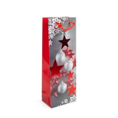 Family Božićna poklon vrećica za boce - papirna - 360 x 127 x 83 mm - 4 vrste / pakiranje