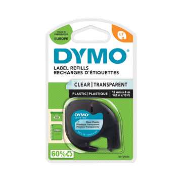 Dymo 45013 (S0721530) LT crna na prozirno 12mm x 4m kontinuirana etiketa