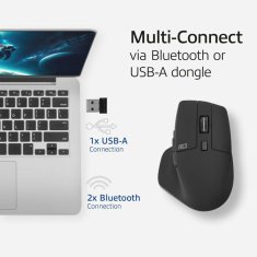 ACT AC5146 ergonomska bežična Bluetooth miš Silent Click, ECO Friendly, multi-connect, 2400DPI