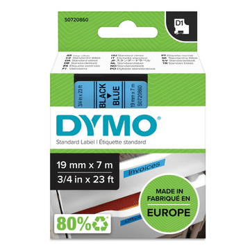Dymo 45806 (S0720860) D1 19 mm x 7 m crno na plavoj, beskonačna etiketa