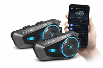 Farrot 2 kosa - Rider D10 motoristični interkom MESH Bluetooth 5.4 | 4 vozača | 1600 m domet | ANC+ENC | IPX7 | brzo punjenje