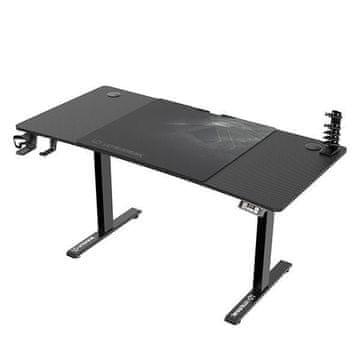 Ultradesk stol za igranje LEVEL V2, 140x68cm, 72-117cm, električno podesiva visina, s XXL podlogom za miš, držačem za piće i slušalice