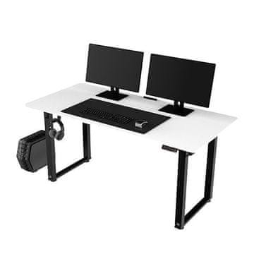 Ultradesk UPLIFT radni stol, bijeli, električno podesiva visina, 160X75 cm, 74-116 cm, s XXL podlogom za miš