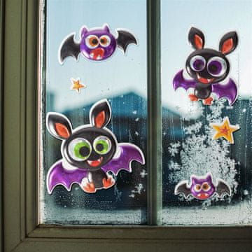 Family 3D Halloween set naljepnica - Holografski šišmiš - 6 komada