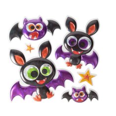 Family 3D Halloween set naljepnica - Holografski šišmiš - 6 komada