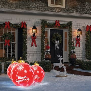 Family Napuhana RGB LED božićna kugla - 60 cm - crvena - vanjska