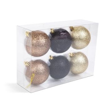 Family Set ukrasa za božićno drvce - tamnozlatni - 6 dijelova